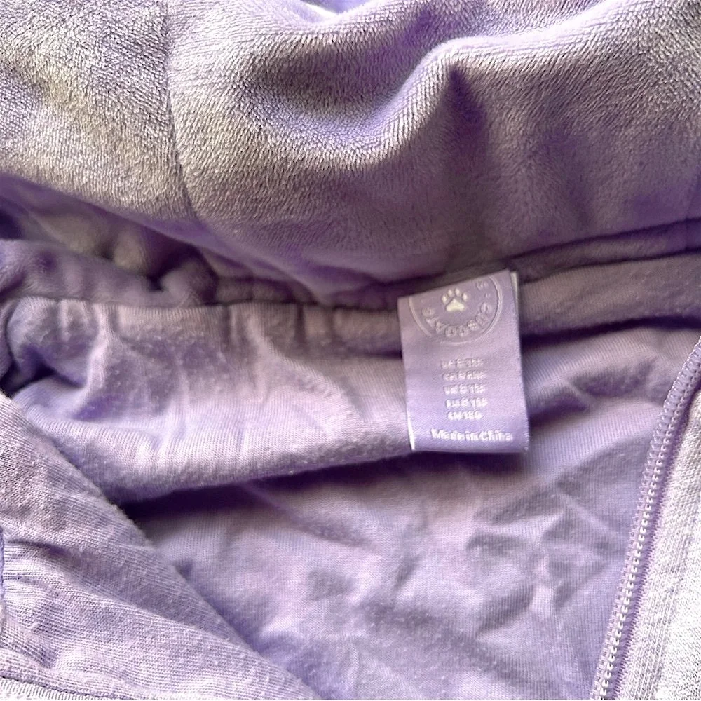 Good condition Lavender and gray packable jacket /Plush Seal kid size 8